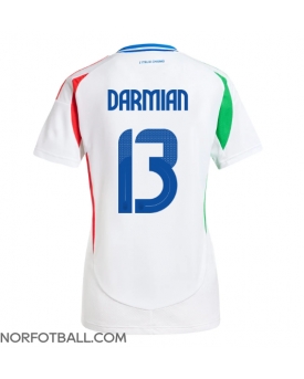 Billige Fotballdrakt Italia Matteo Darmian #13 Replika Bortedrakt Dame EM 2024 Kortermet